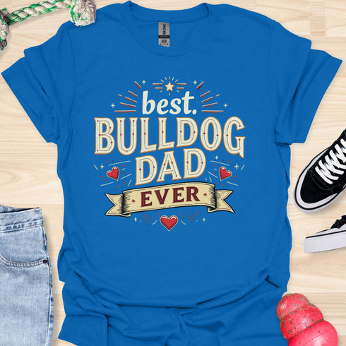 The best bulldog dad ever - V2 - Happy Vintage T-Shirt